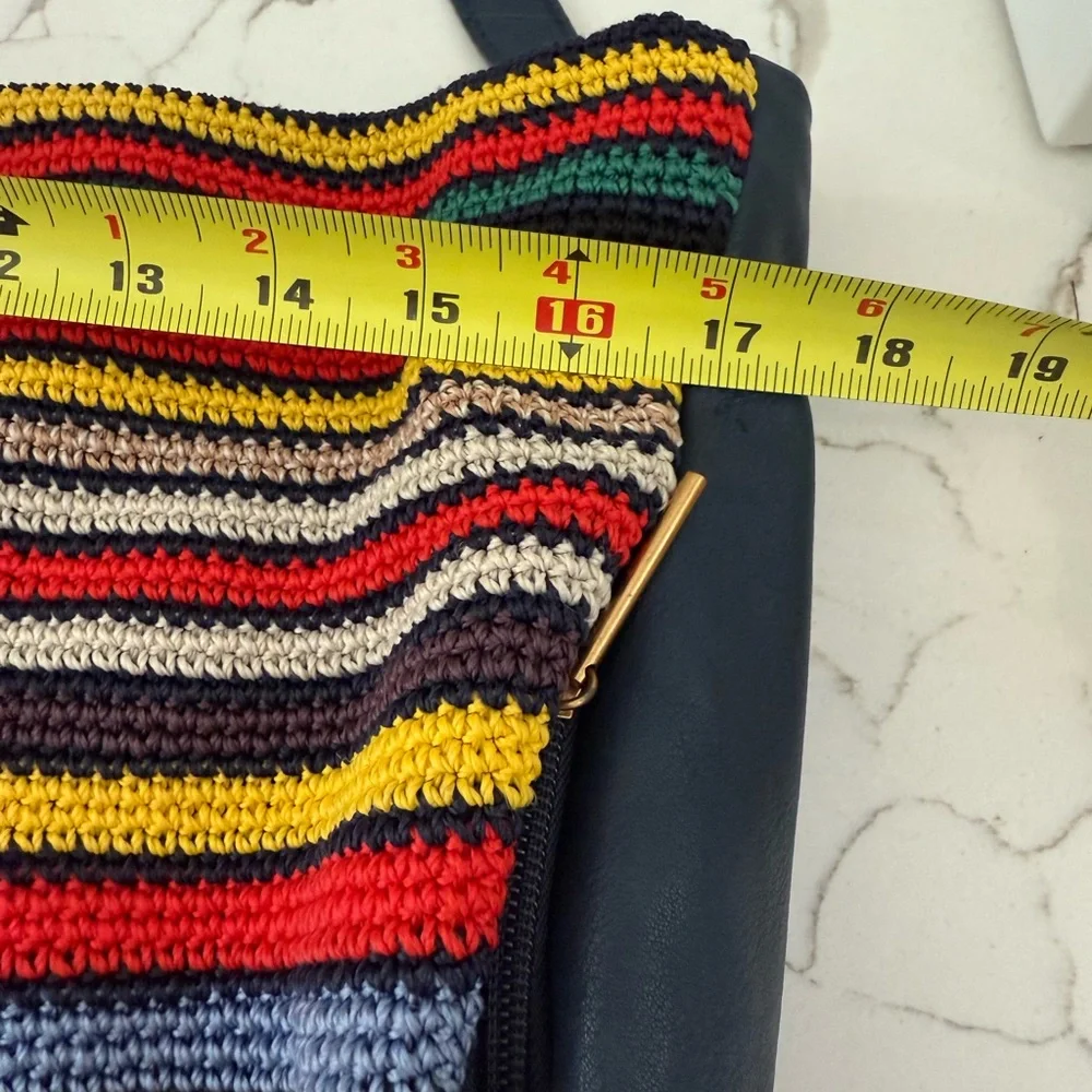 The Sak, Striped Multicolor Knit Shoulder tote Bag